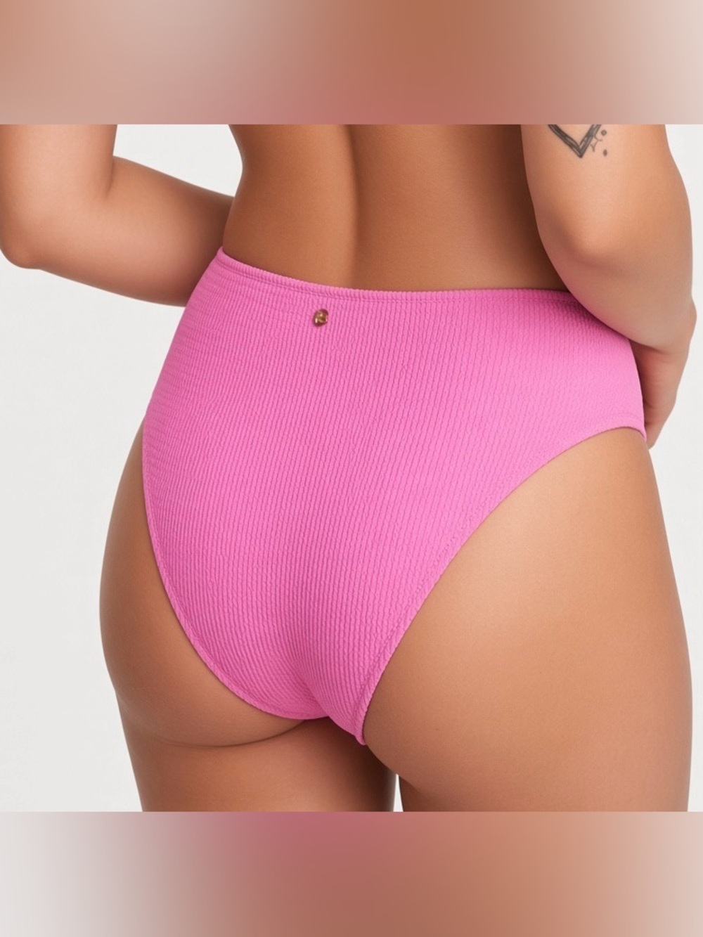 💜 Victoria's Secret The Wave Textured Swim Bottom Orchid Pink | XS-M NWT